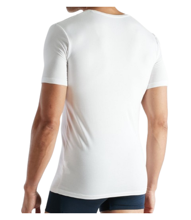 CECEBA Bamboo T-Shirt V-Neck White Light Solid
