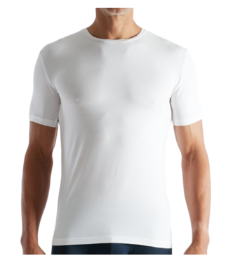 CECEBA Bamboo T-Shirt Crew-Neck White Light Solid