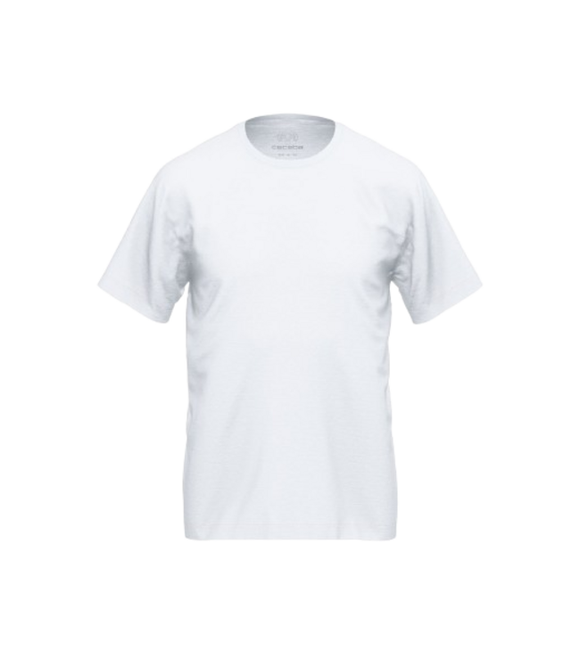 CECEBA Bamboo T-Shirt Crew-Neck White Light Solid