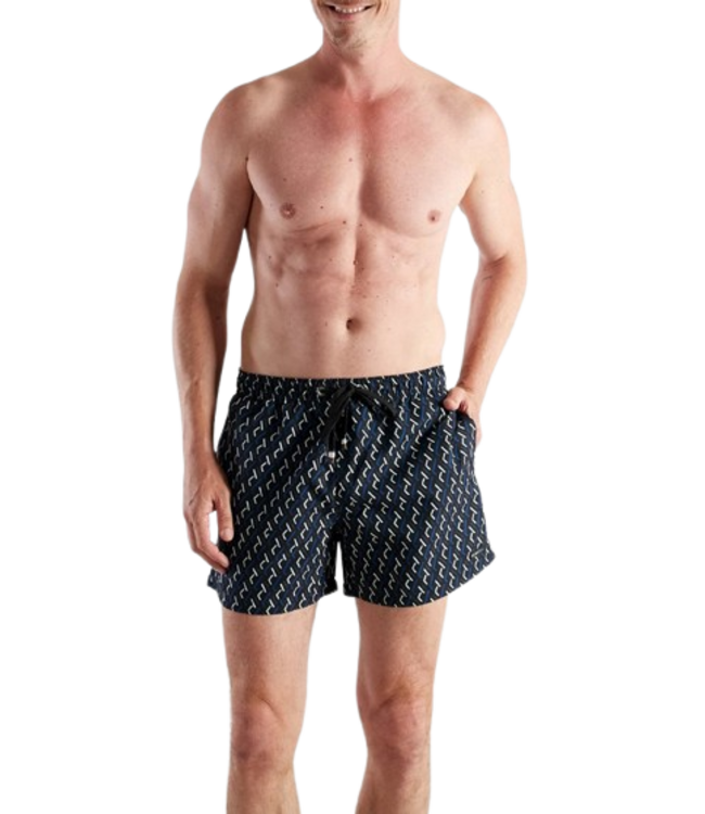 BUGATTI Amalfi Swim Shorts Short Black Dark Allover (Pre-order March 2026)