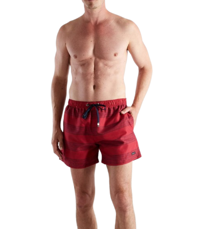 BUGATTI Amalfi Swim Shorts Short Red Medium Horizontal Stripes (Pre-order March 2026)