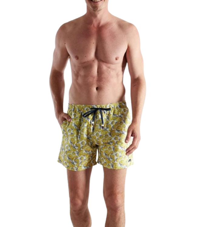 BUGATTI Amalfi Swim Shorts Short Yellow Medium Allover (Pre-order March 2026)