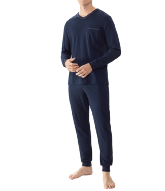 MEY Pure Night Long Pyjama Yacht Blue