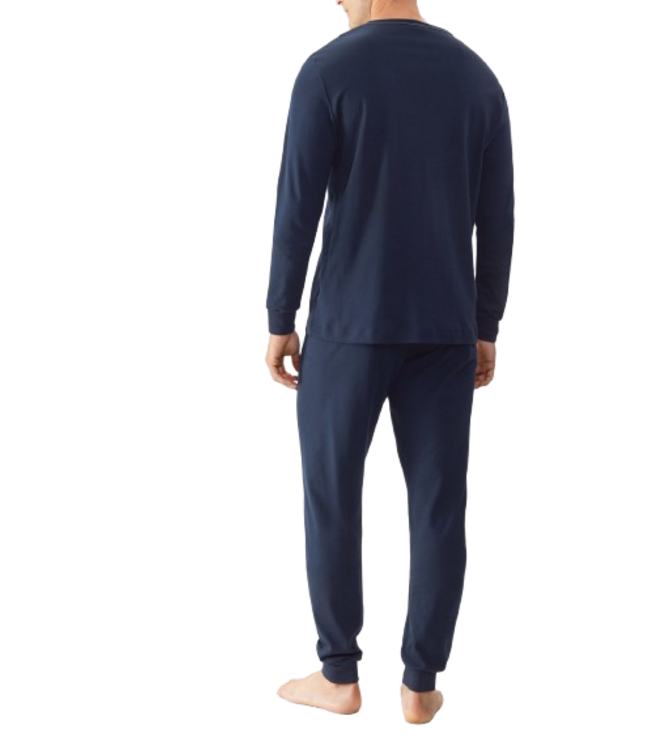 MEY Pure Night Long Pyjama Yacht Blue