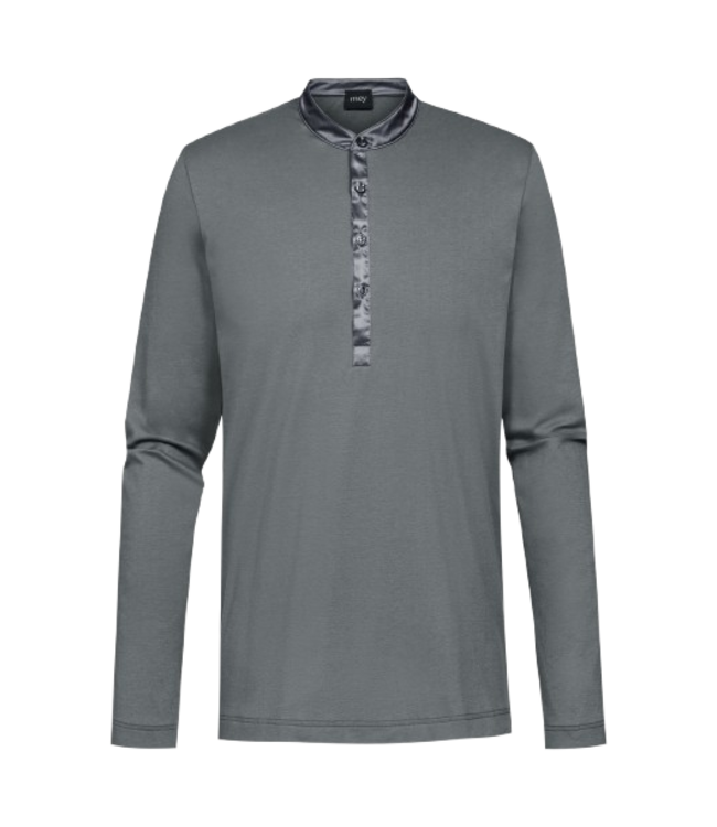 MEY Aarhus Henley Long Sleeve Quarz Grey