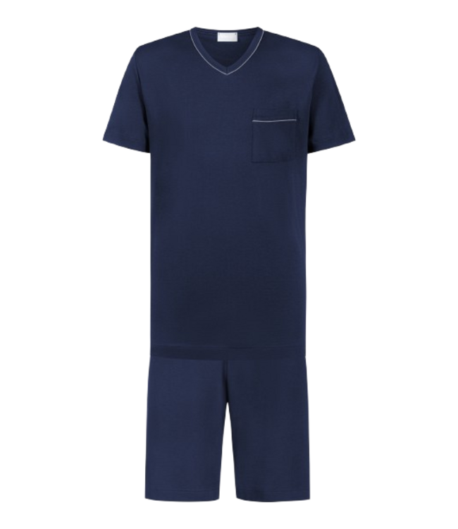 MEY Pure Night Short Pyjama Yacht Blue