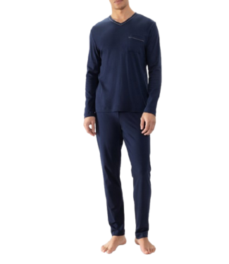 MEY Pure Night Long Pyjama Yacht Blue