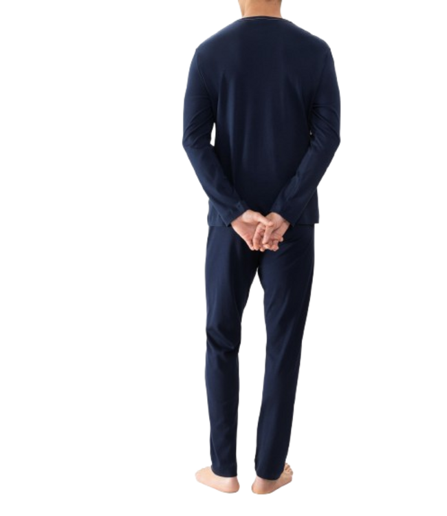 MEY Pure Night Long Pyjama Yacht Blue