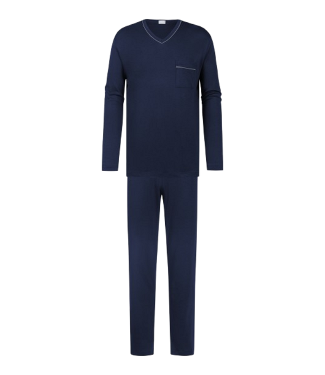 MEY Pure Night Long Pyjama Yacht Blue