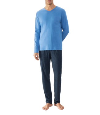 MEY Micro Blue Long Pyjama Recent Blue