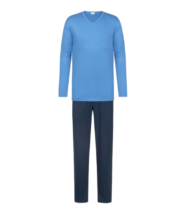 MEY Micro Blue Long Pyjama Recent Blue