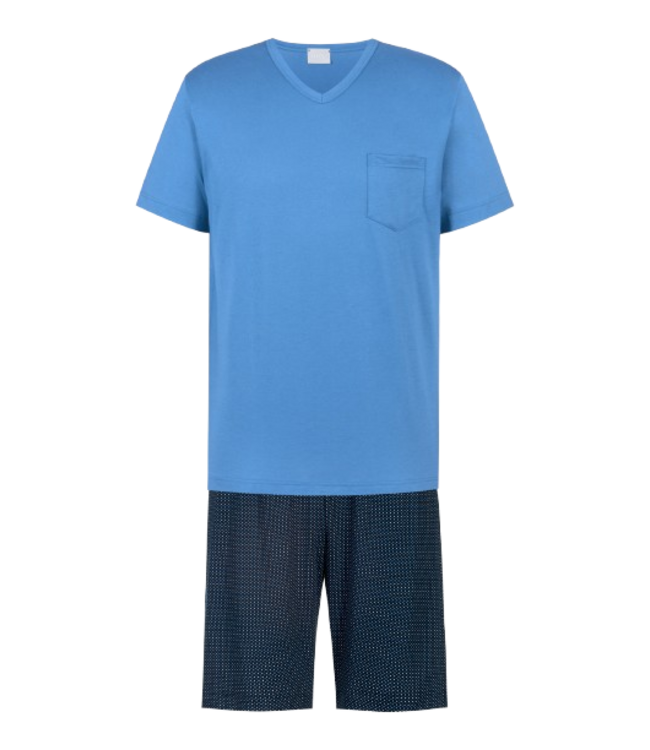 MEY Micro Blue Short Pyjama Recent Blue