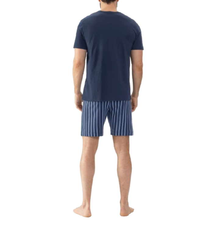 MEY Straight Short Pyjama Yacht Blue
