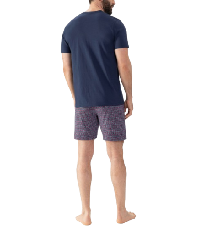 MEY Red Tile Short Pyjama Yacht Blue