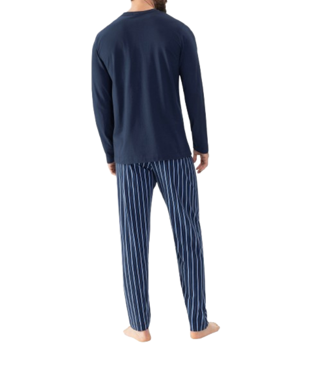 MEY Straight Long Pyjama Yacht Blue
