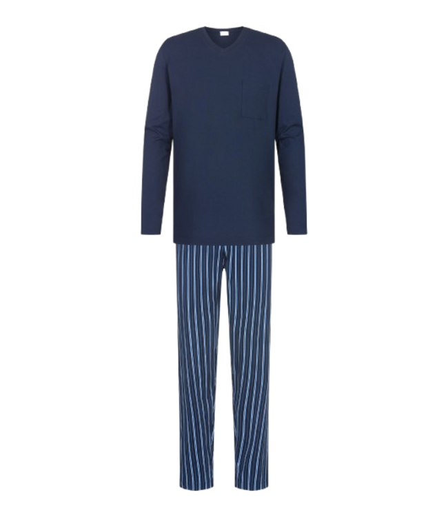 MEY Straight Long Pyjama Yacht Blue