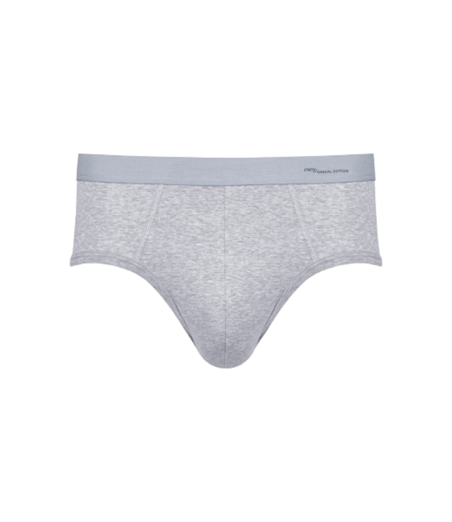 MEY Casual Cotton Men Briefs Light Grey Melange
