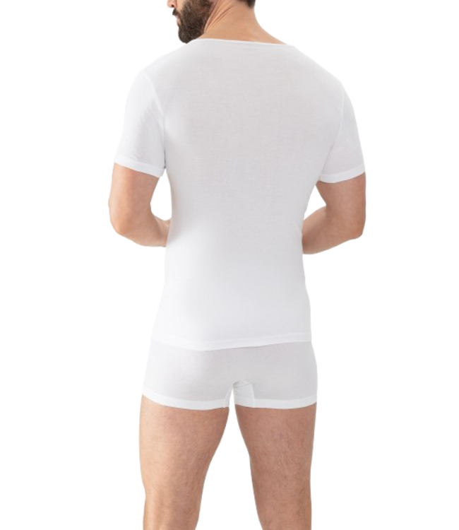 MEY Casual Cotton T-Shirt V-Neck White