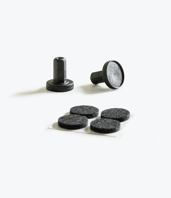 4x Montis vloerdop zacht voor Luna & Vico (aluminium draaivoet)
