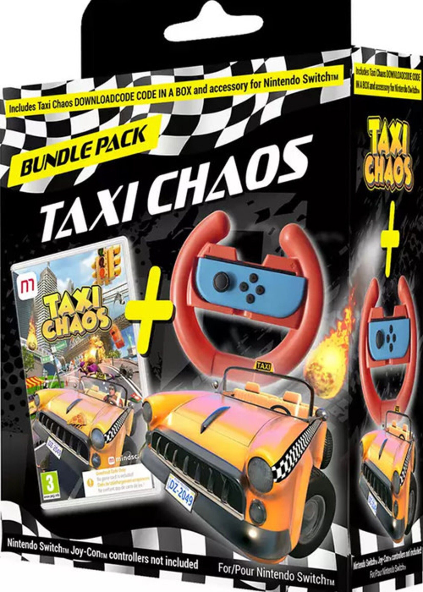 Bundle Pack Taxi Chaos (Code in a Box) + Racing Wheel Switch
