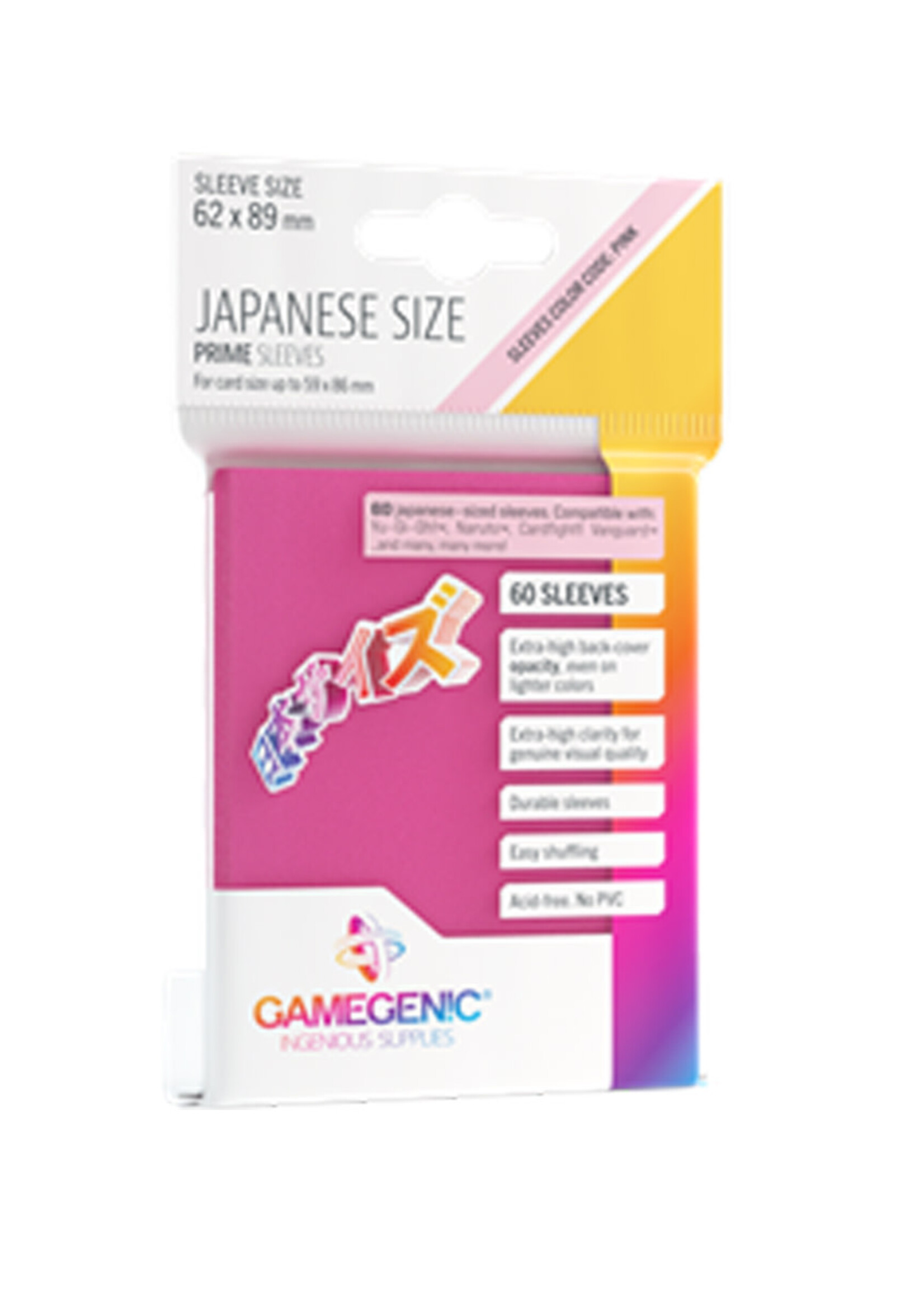 GameGenic Sleeves Japanese Size 62x89mm (60) Pink