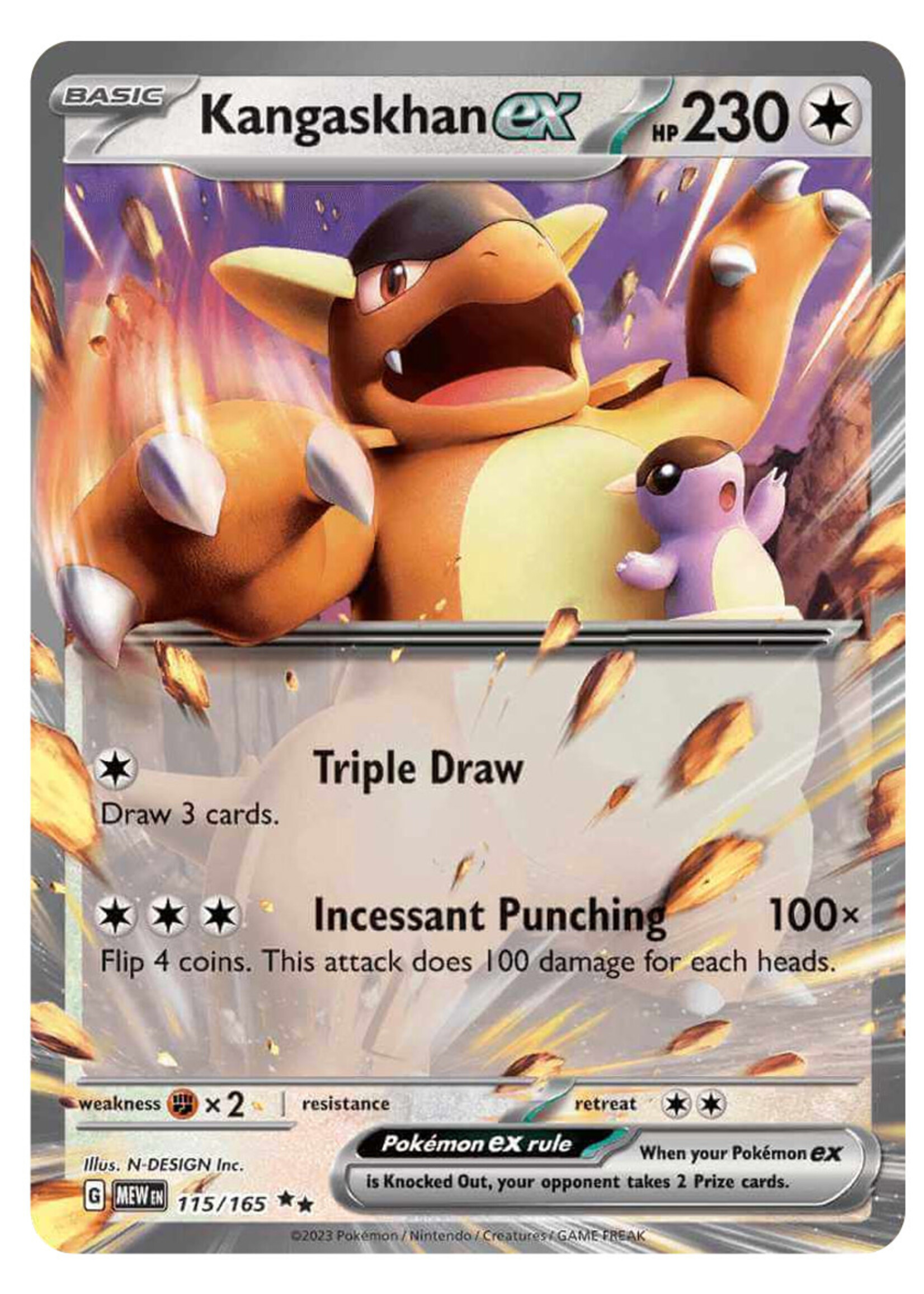 Kangaskhan Ex 115 (MEW): near mint