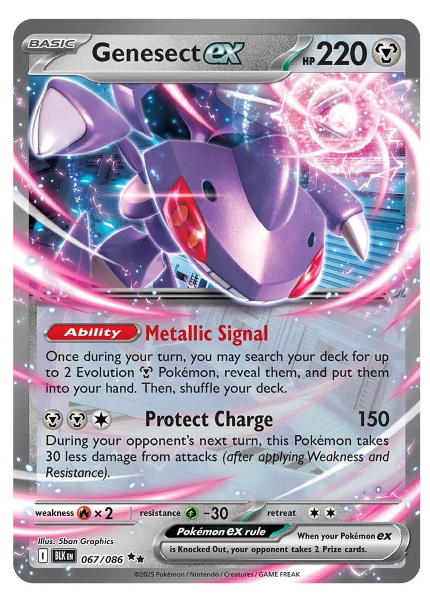Genesect Ex 67 (BLK): near mint