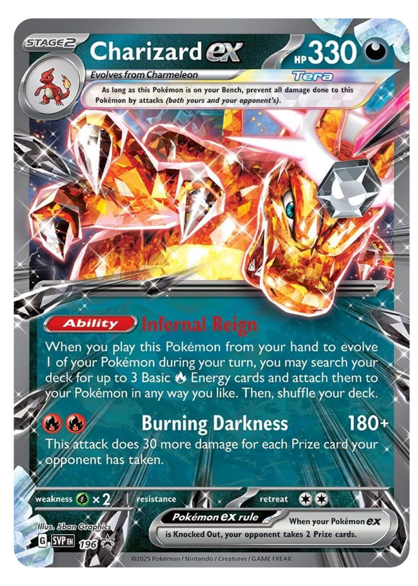 Charizard Ex 196 (SVP): near mint