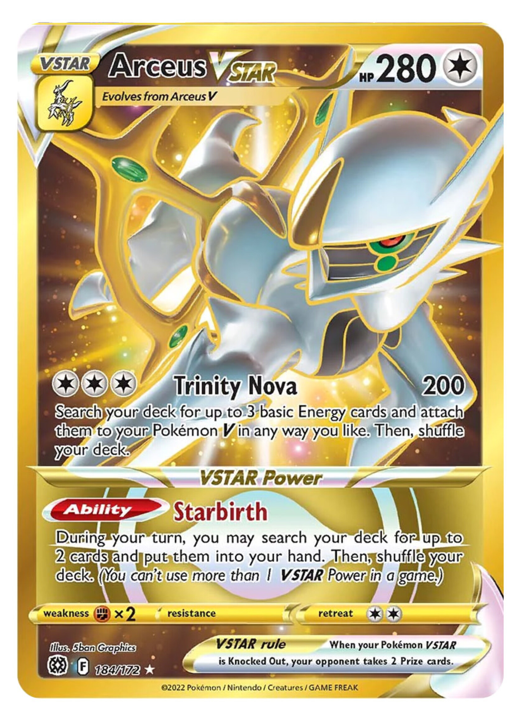 Arceus Vstar 184 (BRS): near mint