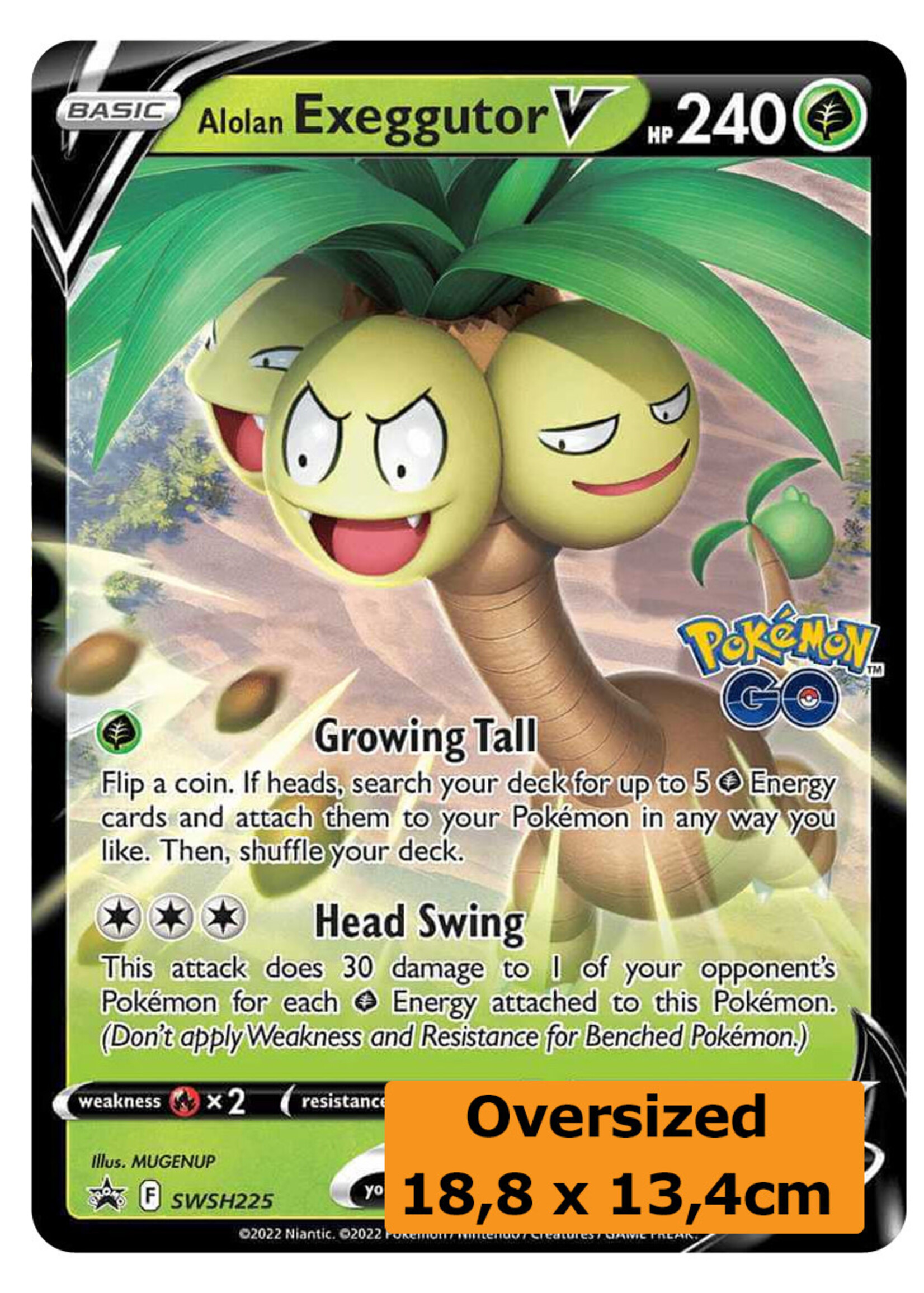 Alolan Exeggutor V 225 (SWSH)   Grote Kaart: light played