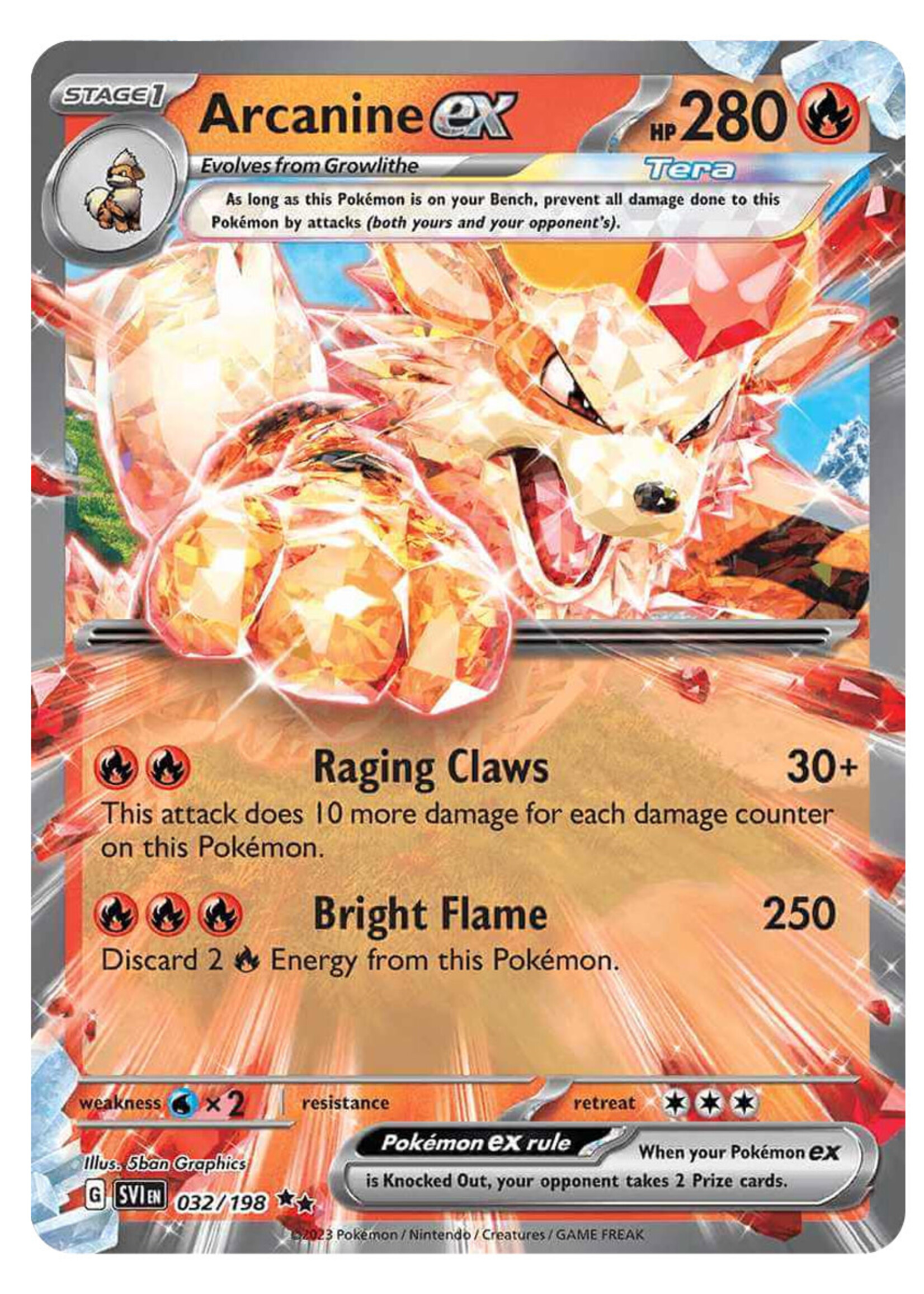 Arcanine EX 32 (SVI): near mint