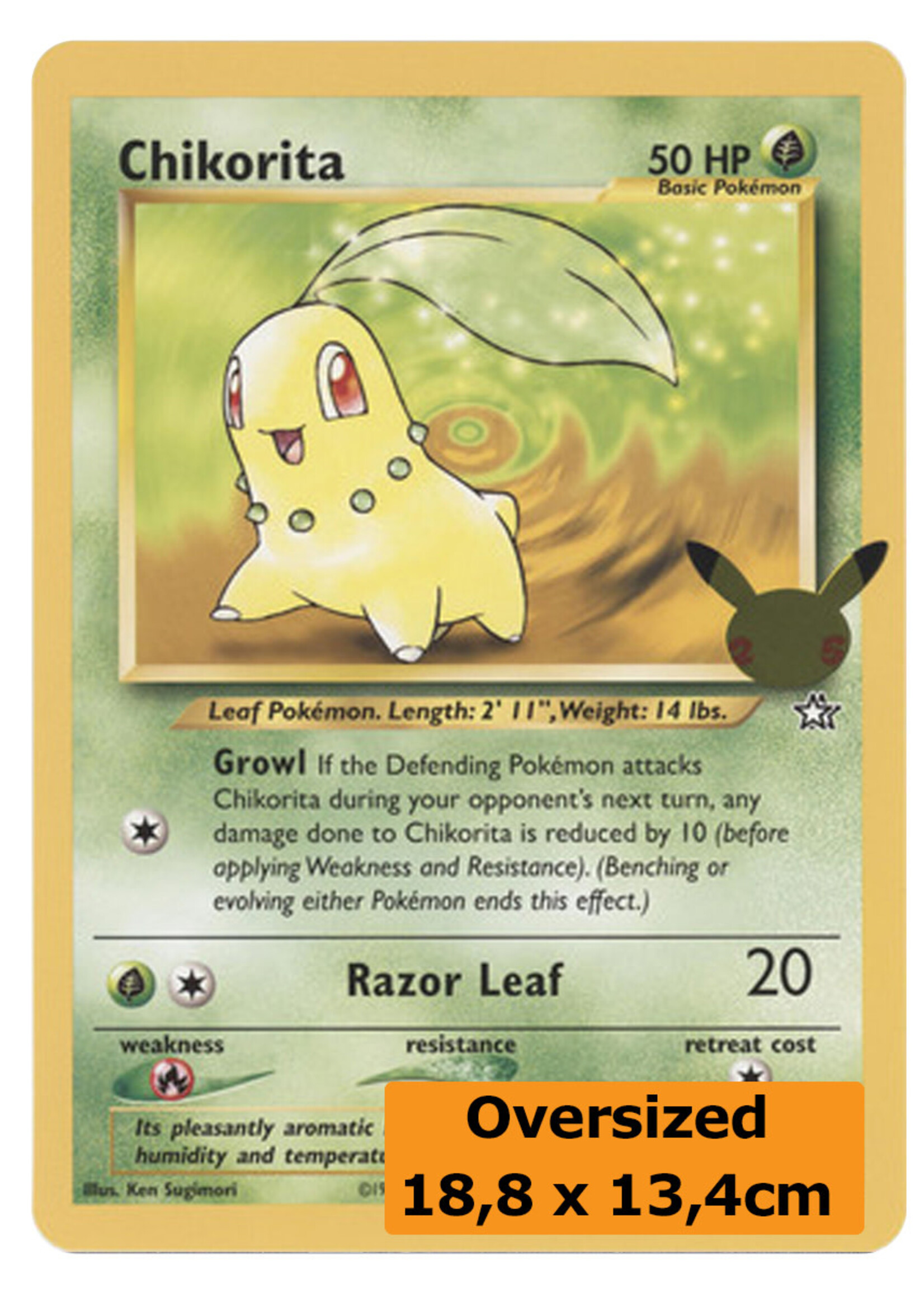 Chikorita 54 (NG) Grote Kaart: excellent/near mint