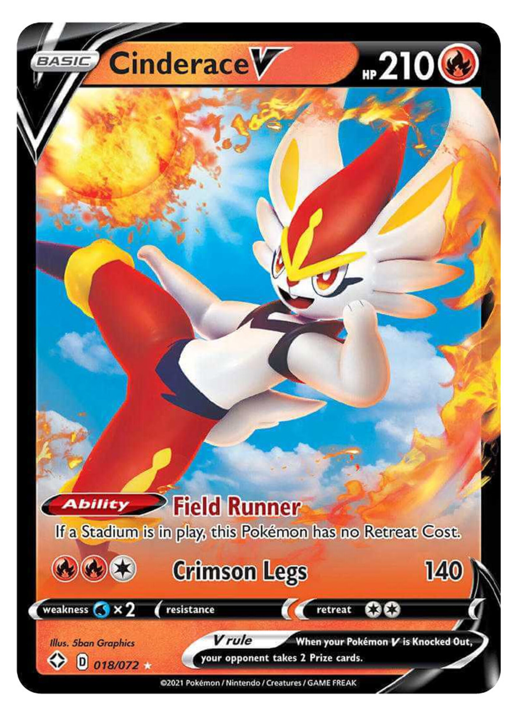 Cinderace V 18 (SHF): near mint