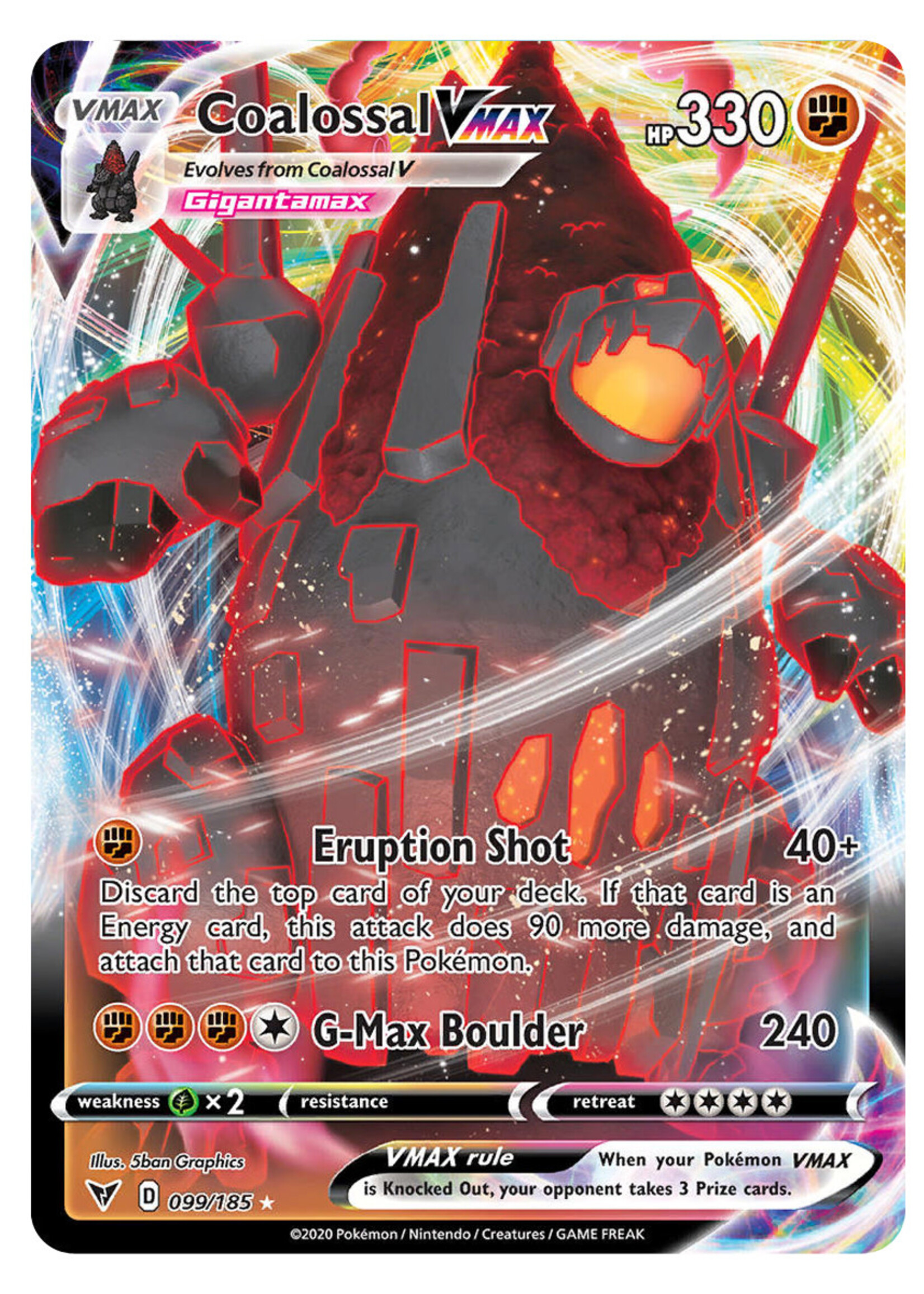 Coalossal Vmax 99 (VIV): near mint