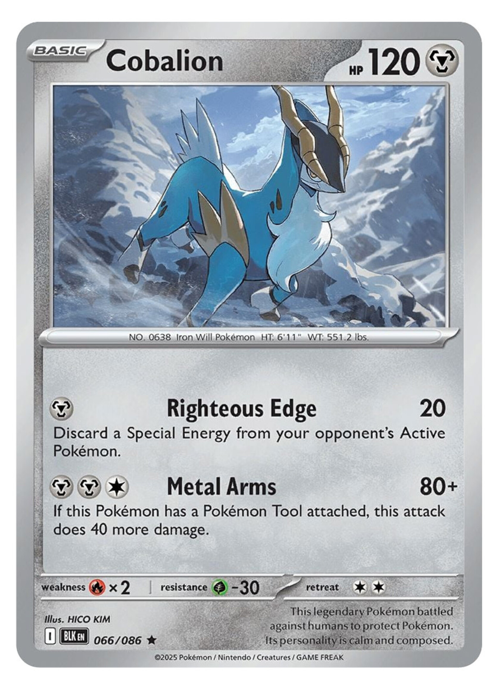 Cobalion 66 (BLK) Poke Ball Holo: near mint