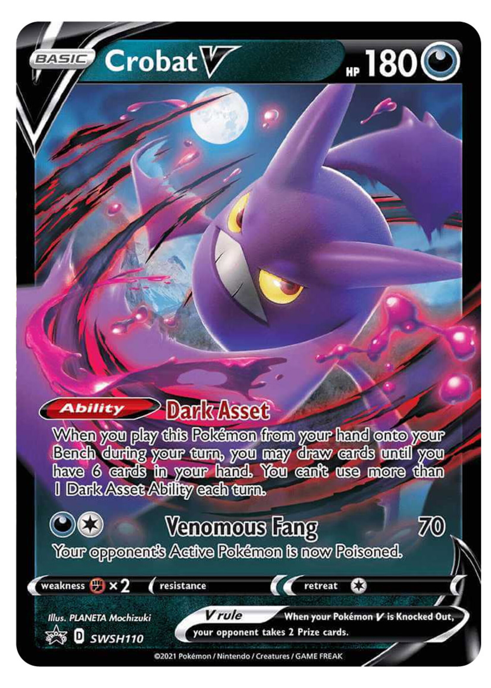 Crobat V 110 (SWSH): near mint