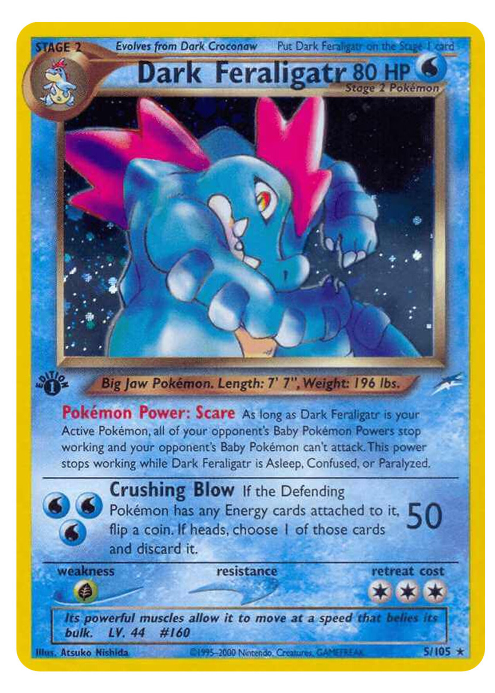 Dark Feraligatr 5 (NDE) 1st Edition: good/excellent