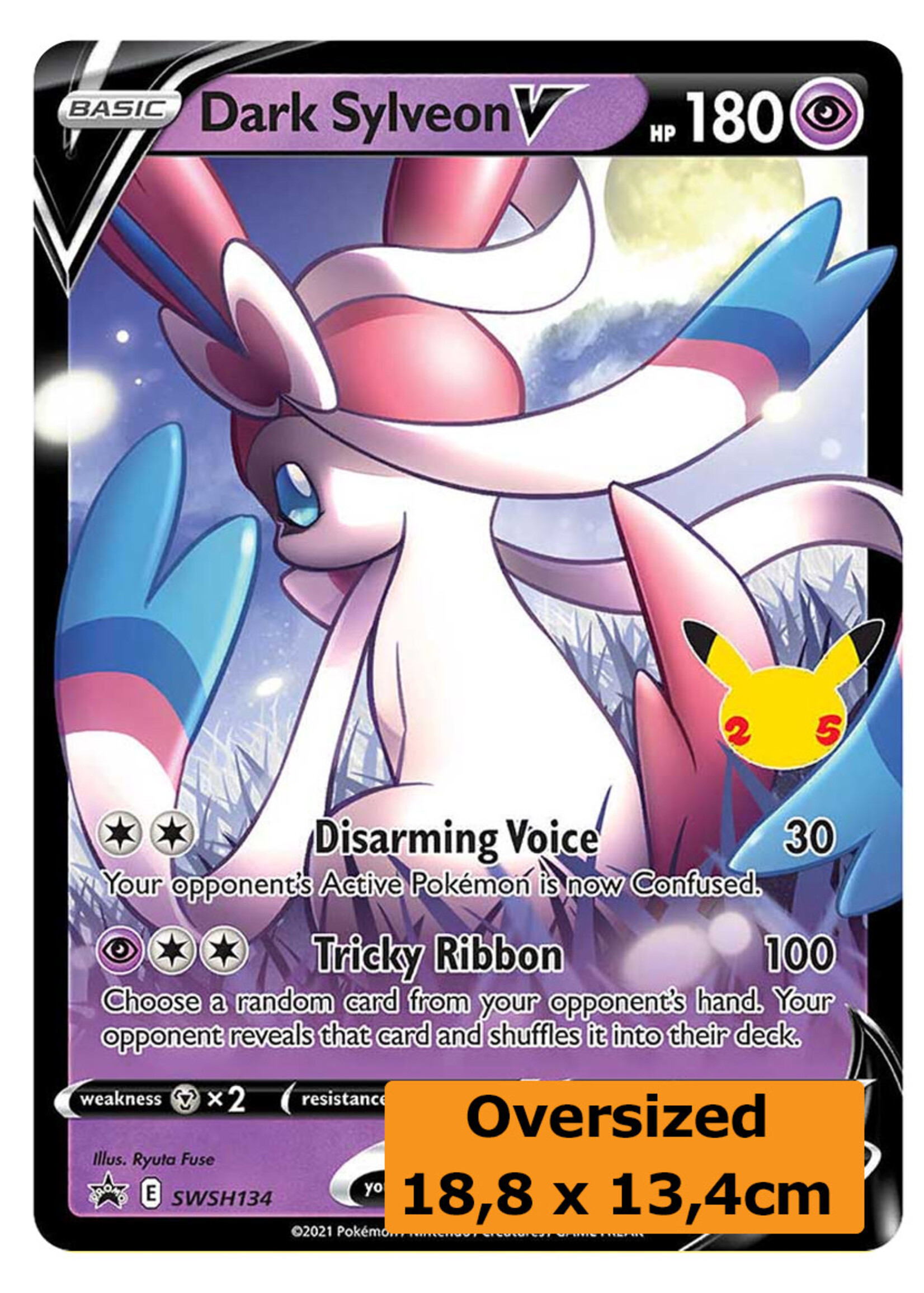 Dark Sylveon V 134 (SWSH) Grote Kaart: near mint