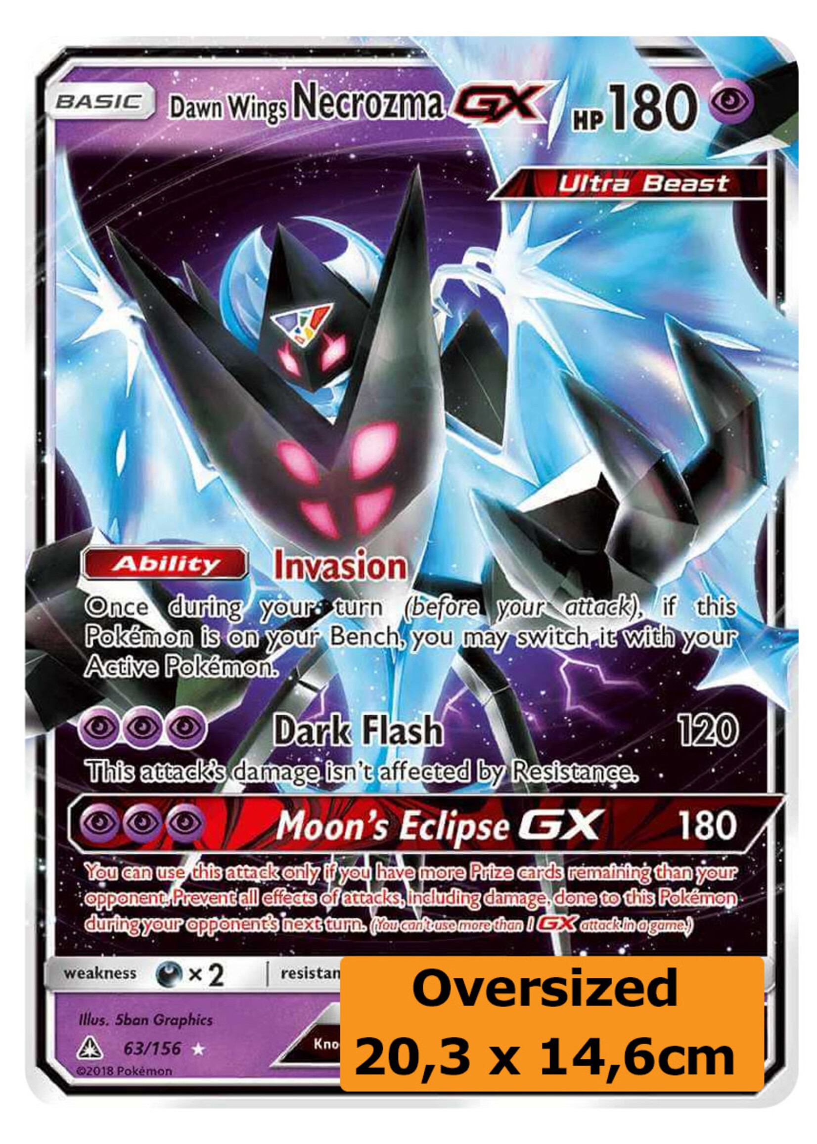 Dawn Wings Necrozma GX 63 (UPR) Grote Kaart: near mint