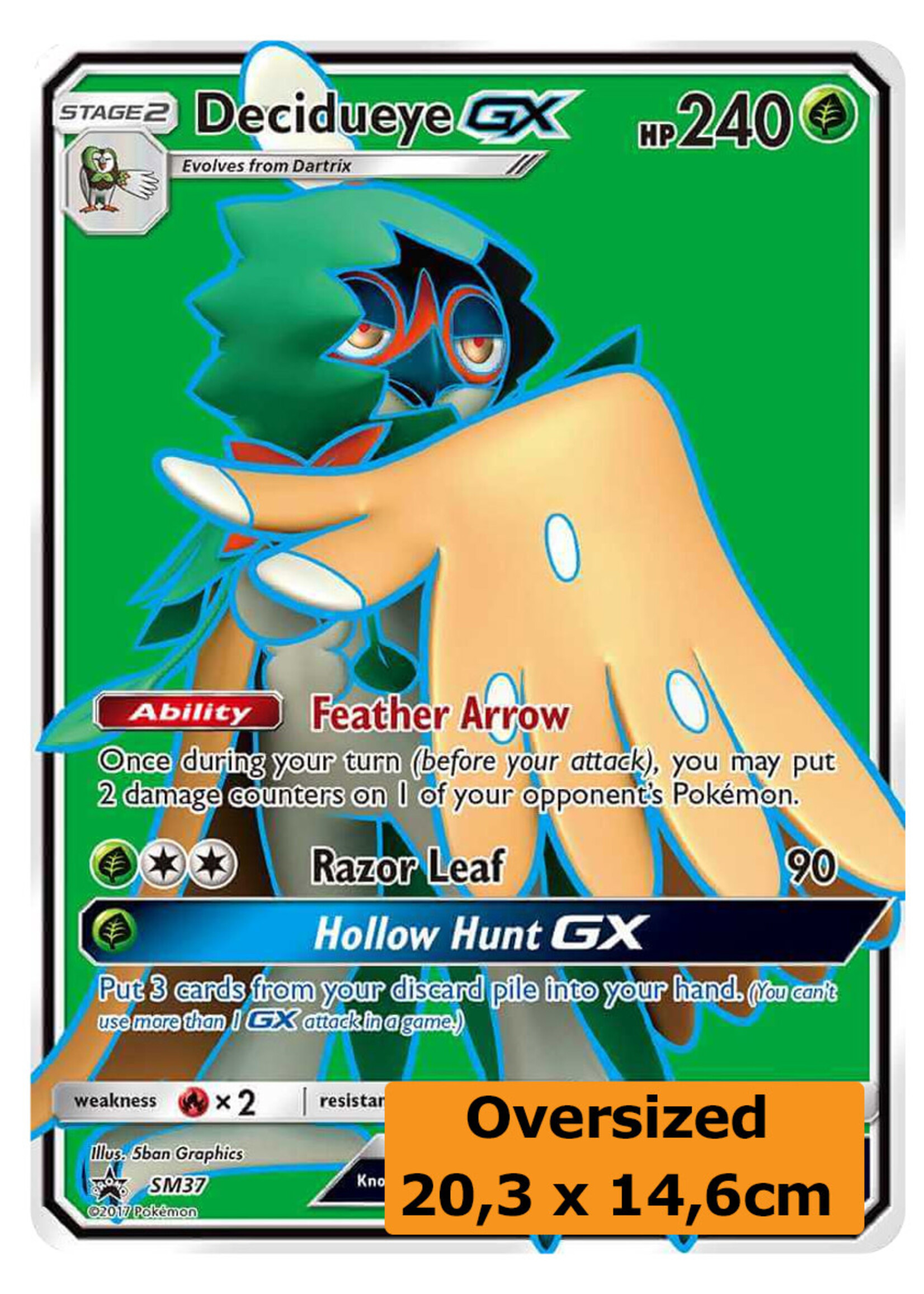 Decidueye GX 37 (SM) Grote Kaart: excellent