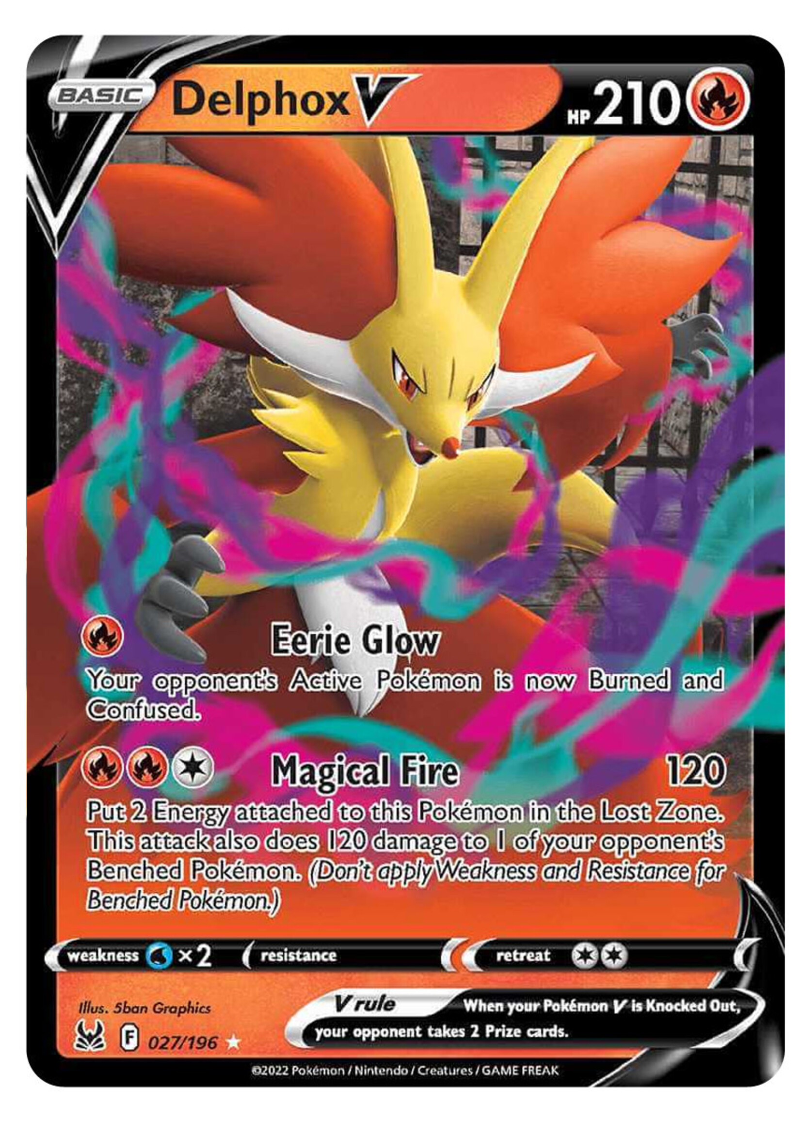 Delphox V 27 (LOR): near mint