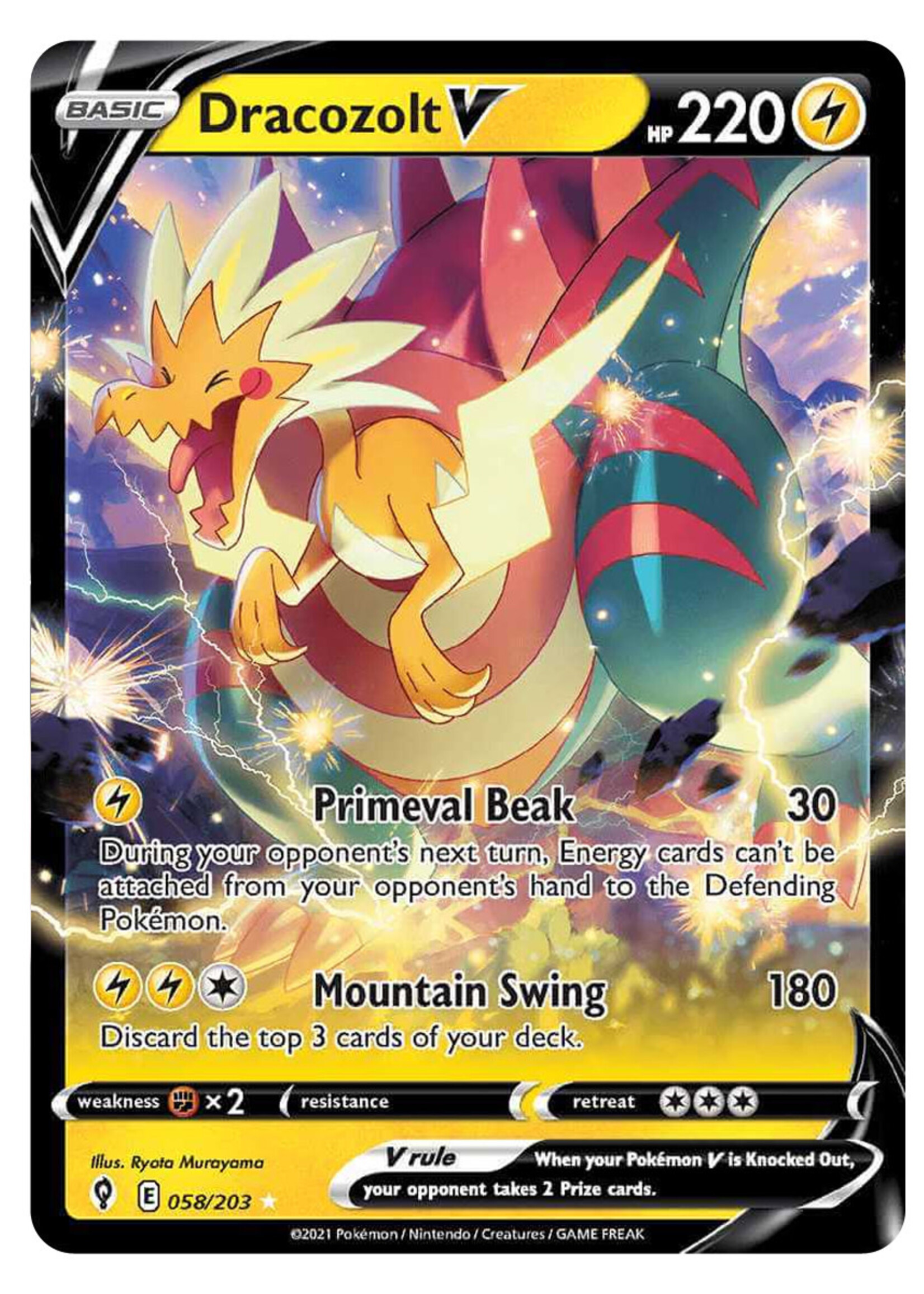 Dracozolt V 58 (EVS): near mint