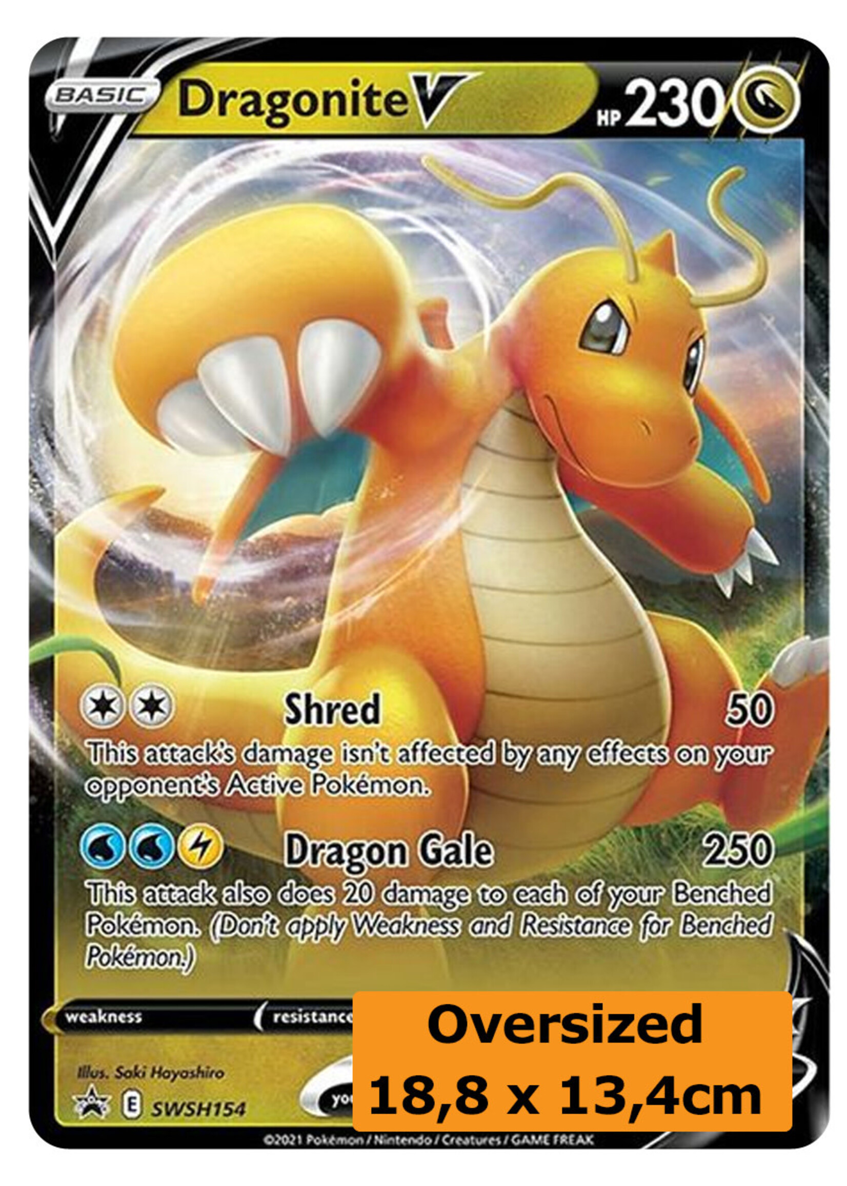 Dragonite V 154 (SWSH) Grote Kaart: excellent