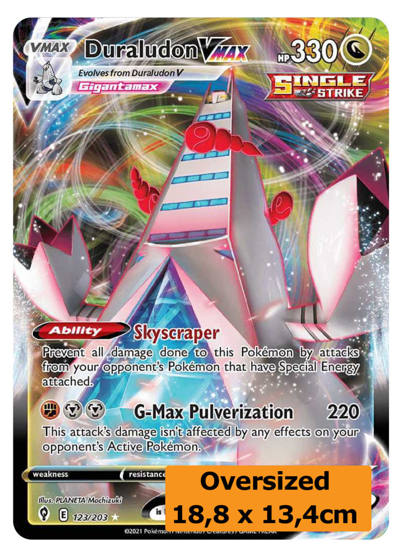 Duraludon Vmax 123 (EVS) Grote Kaart: near mint