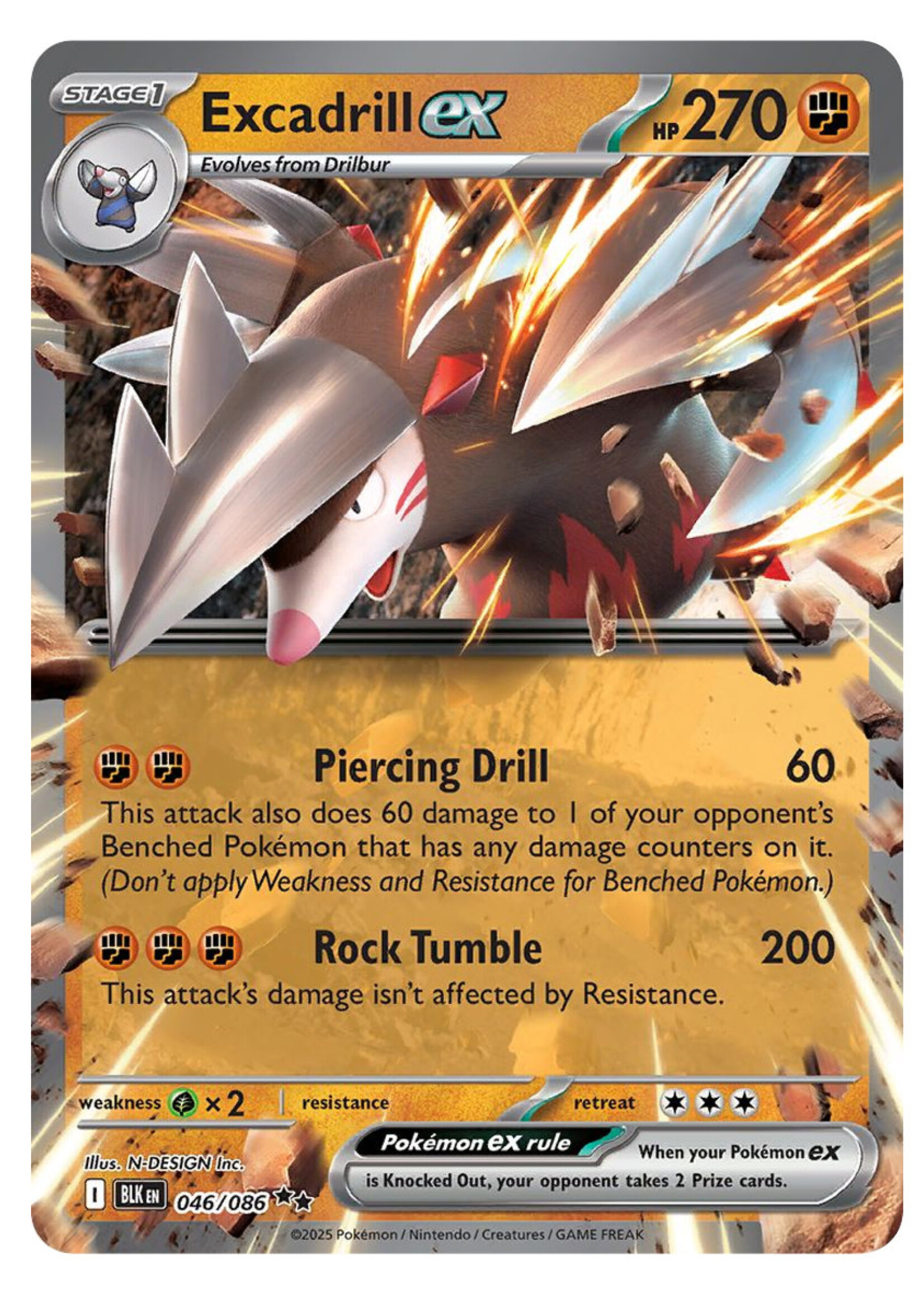 Excadrill Ex 46 (BLK): near mint