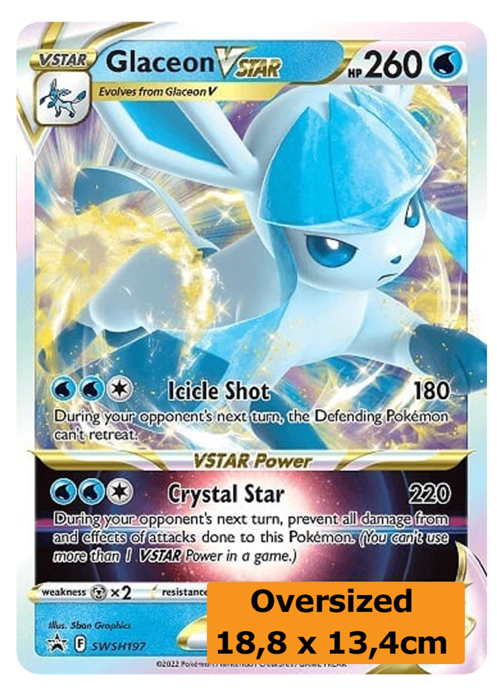Glaceon Vstar 197 (SWSH) Grote Kaart: near mint
