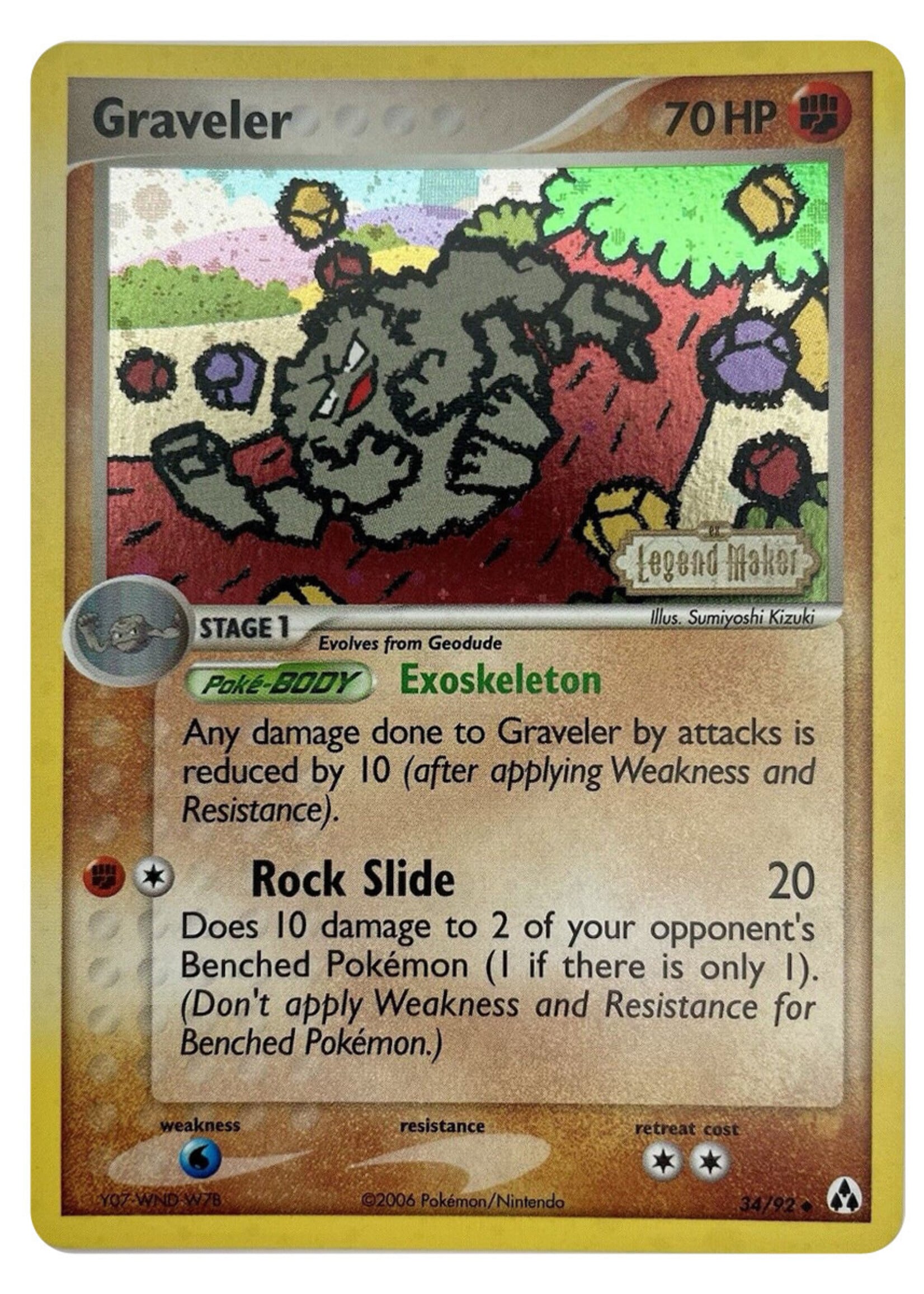 Graveler 34 (LM) Stamped Holo: good/excellent