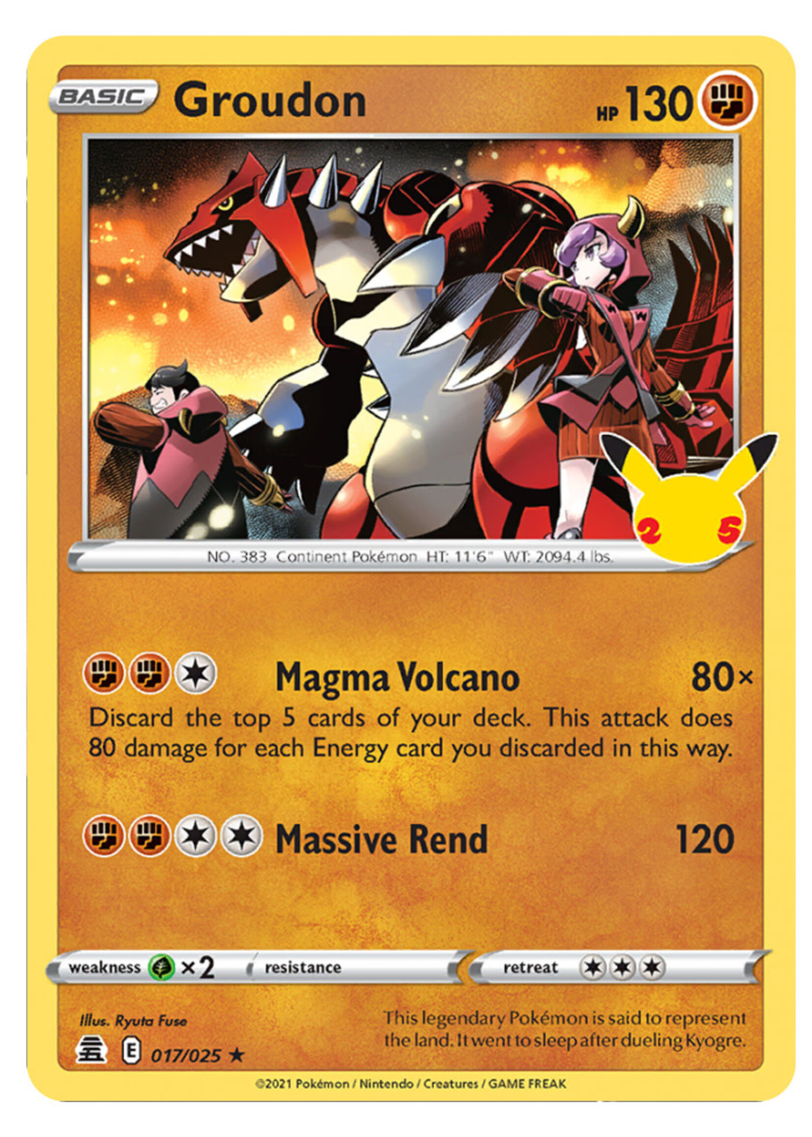 Groudon 17 (CEL): near mint