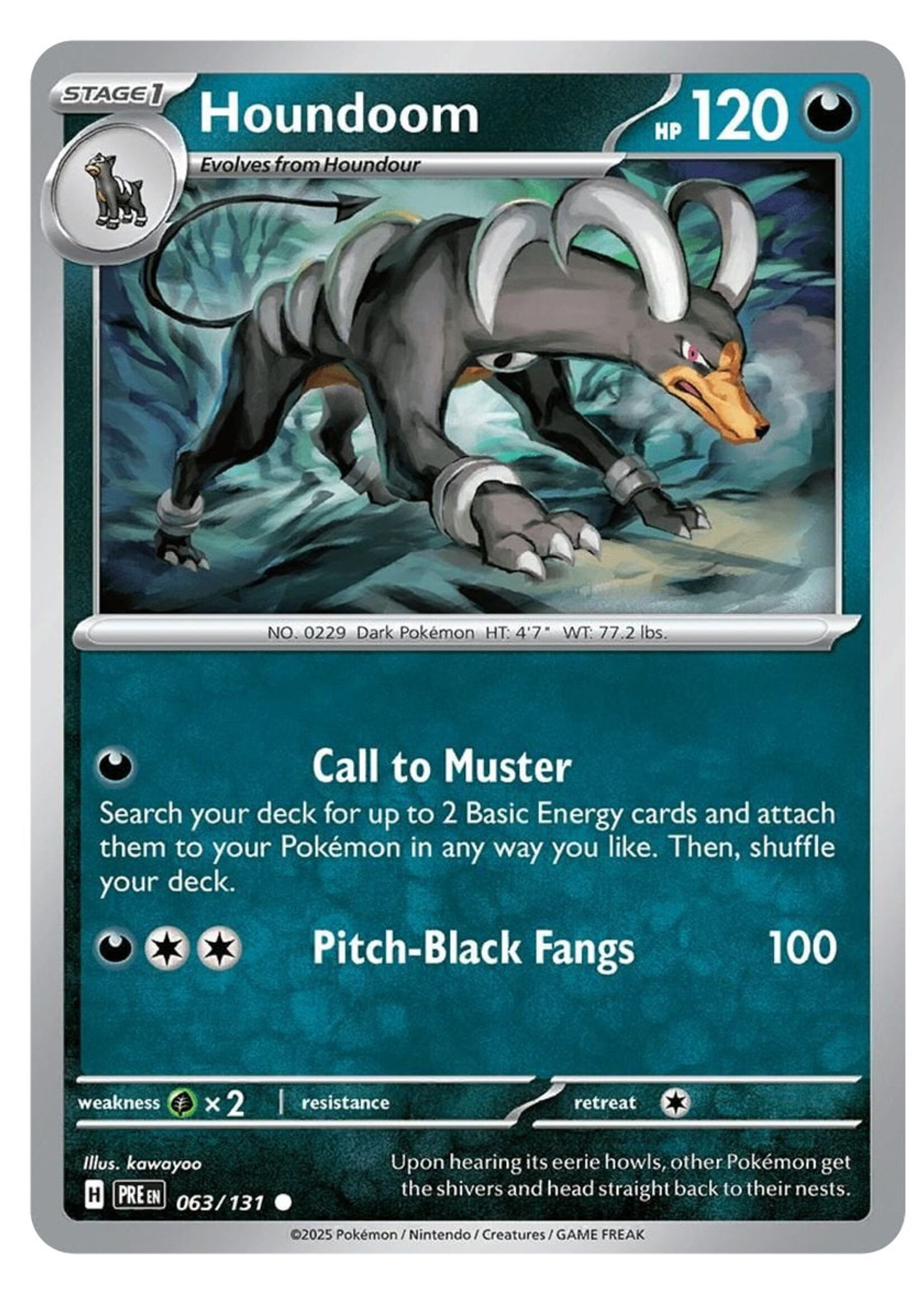 Houndoom 63 (PRE) Master Ball Holo: near mint