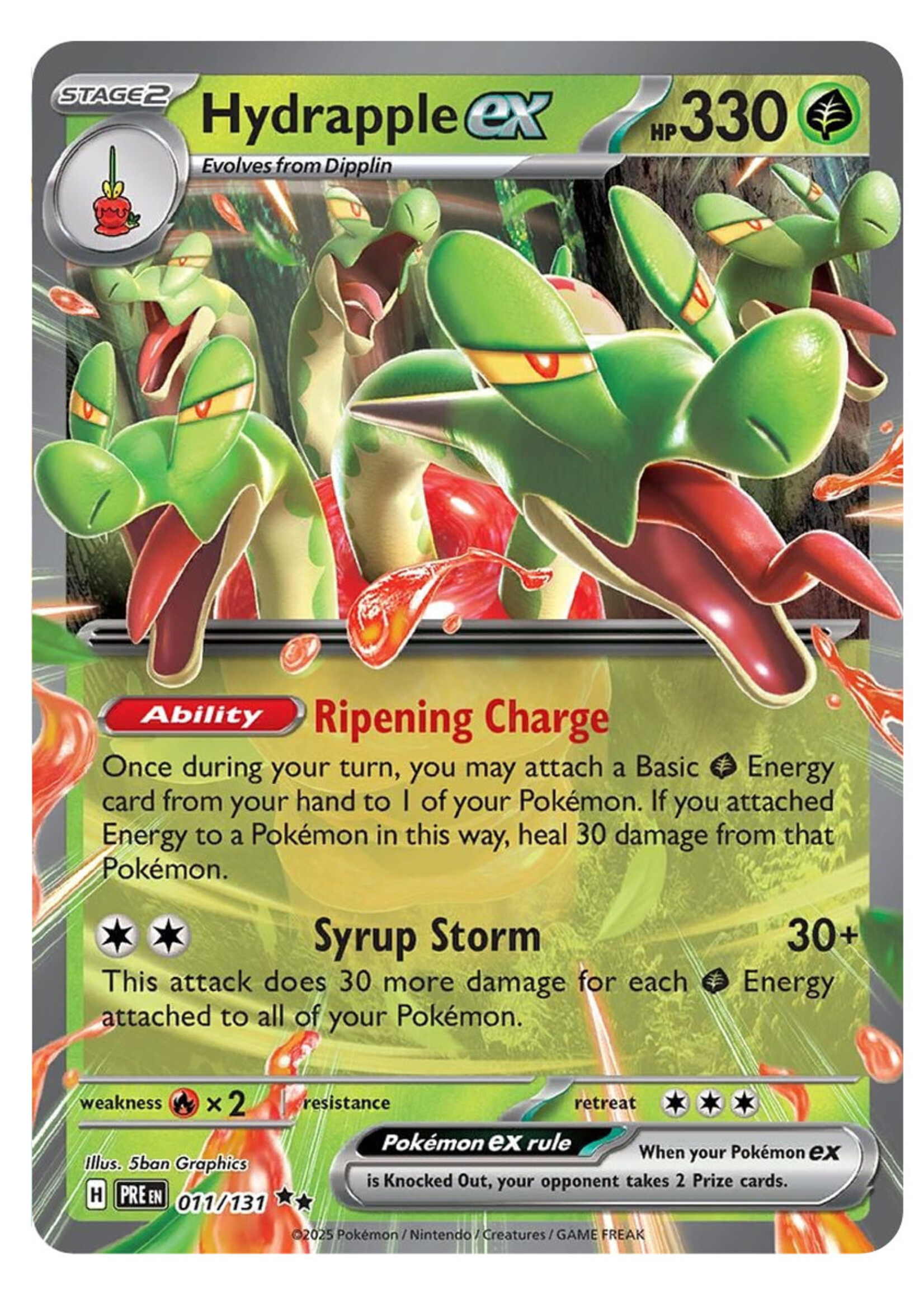 Hydrapple Ex 11 (PRE): near mint